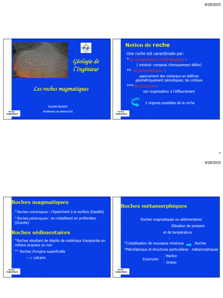 Chap 2 1 Roches Magmatiques 1 | PDF | Roche magmatique | Granit