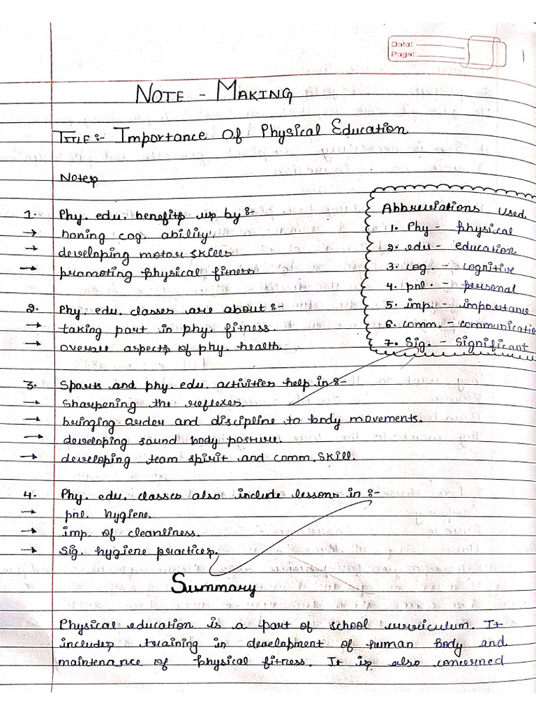 Subject - English Note - Makingread and Write in Fair Note Book | PDF