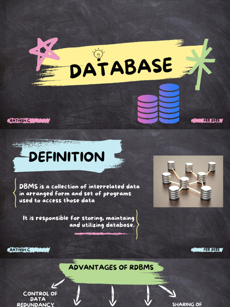 Database: Rathish C FEB 2025 | PDF | Relational Database | Relational Model
