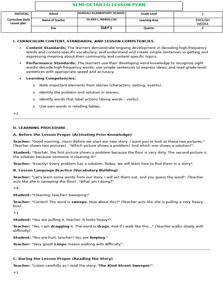English | PDF | Syllable | Lesson Plan