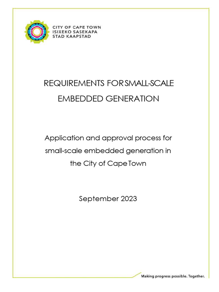 Requirements For Small Scale Embedded Generation | PDF | Photovoltaic ...
