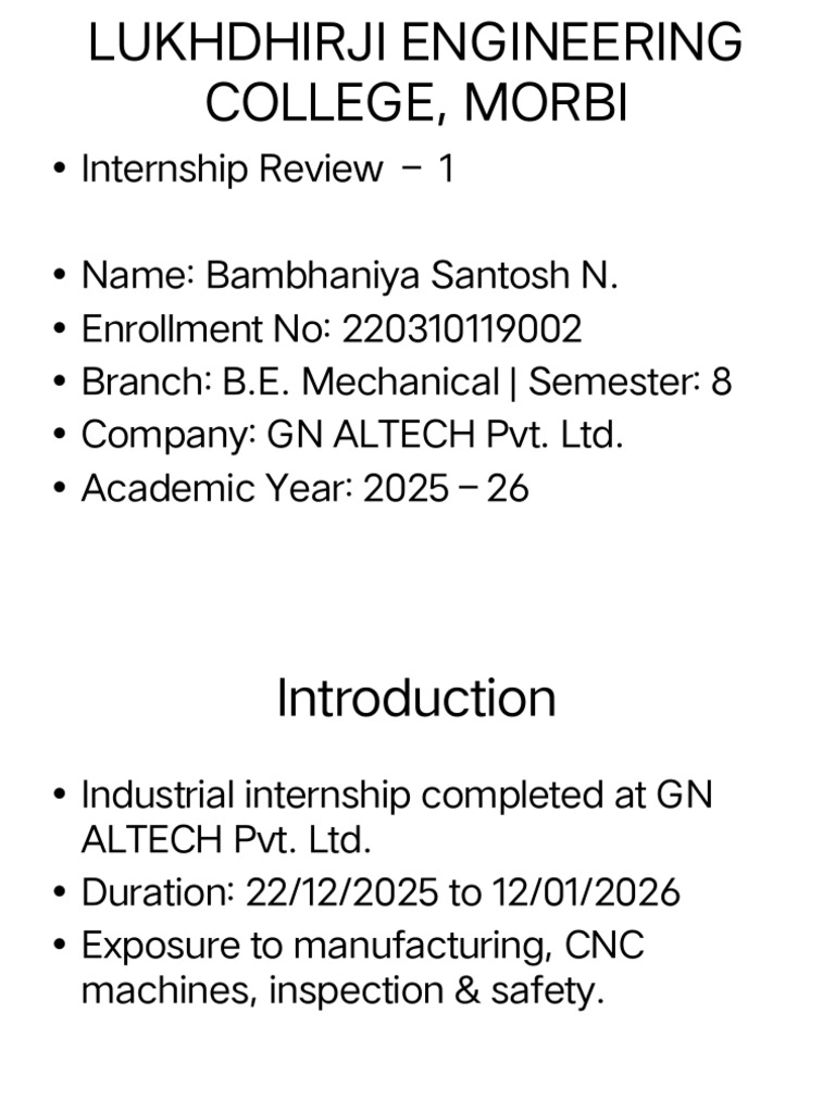 Internship Review Presentation | PDF