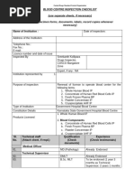 Blood Bank Inspection Checklist 2025 | PDF | Blood Donation | Platelet
