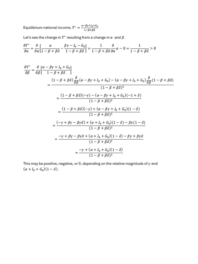 Comparative Static | PDF