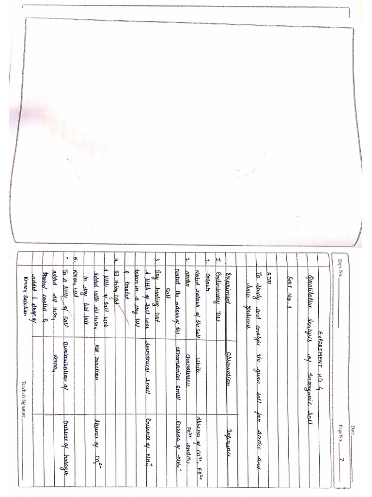 Chemistry Lab Record | PDF