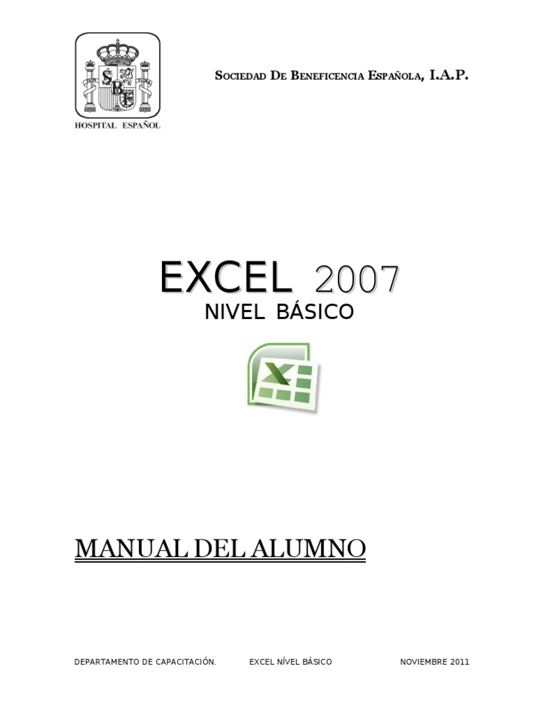 Manual Básico de Excel 2007 | PDF | Microsoft Excel | Hoja de cálculo