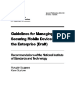 Guidelines For Managing and Securing Mobile Devices in The Enterprise