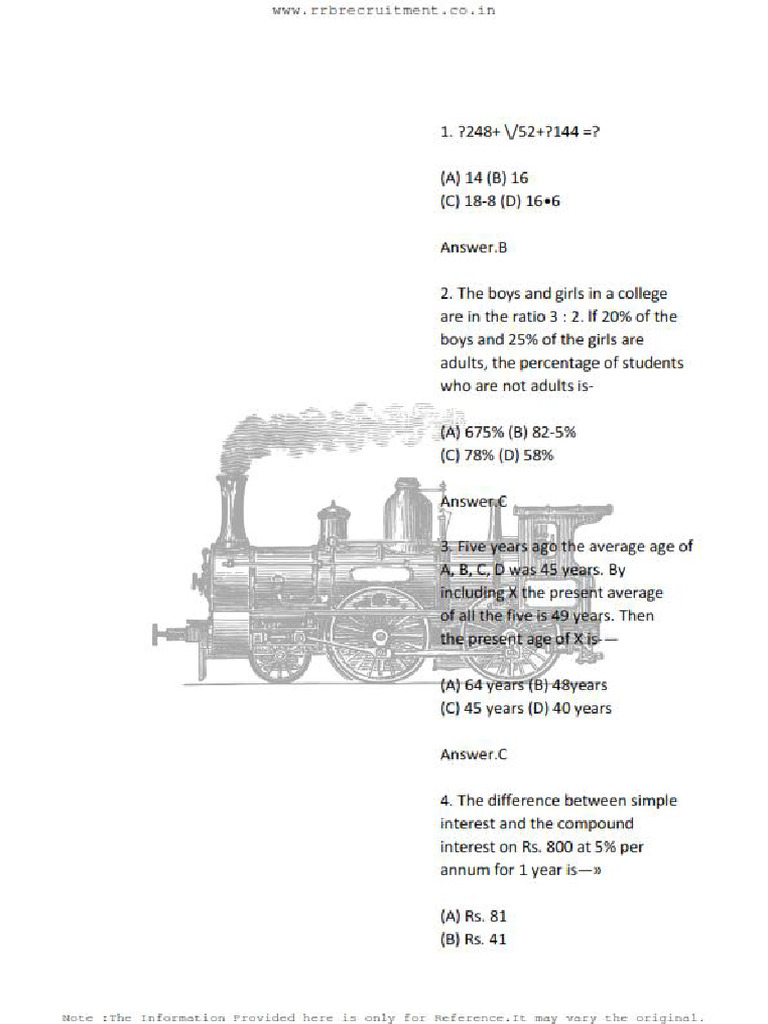 RPF Model Paper | PDF