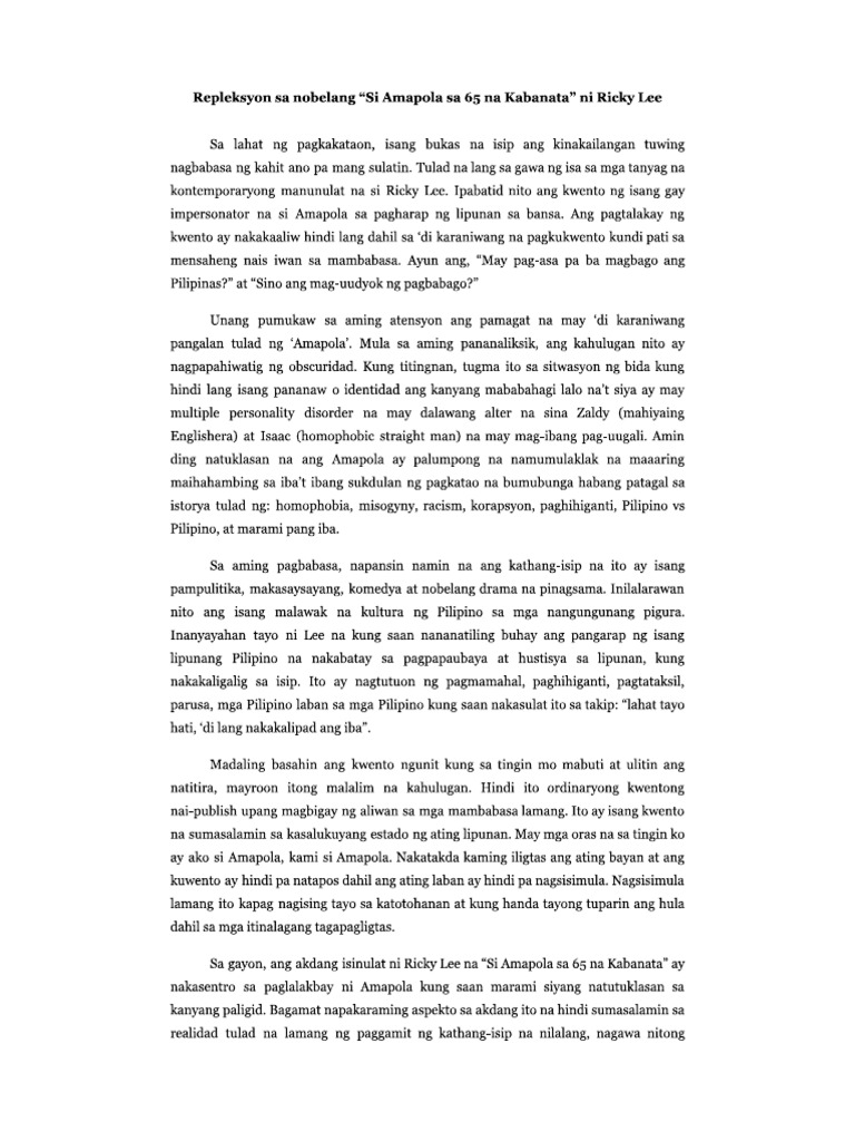 Repleksyon Papel | PDF