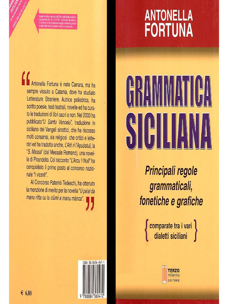 Lingua Siciliana Sicilian Grammar | PDF
