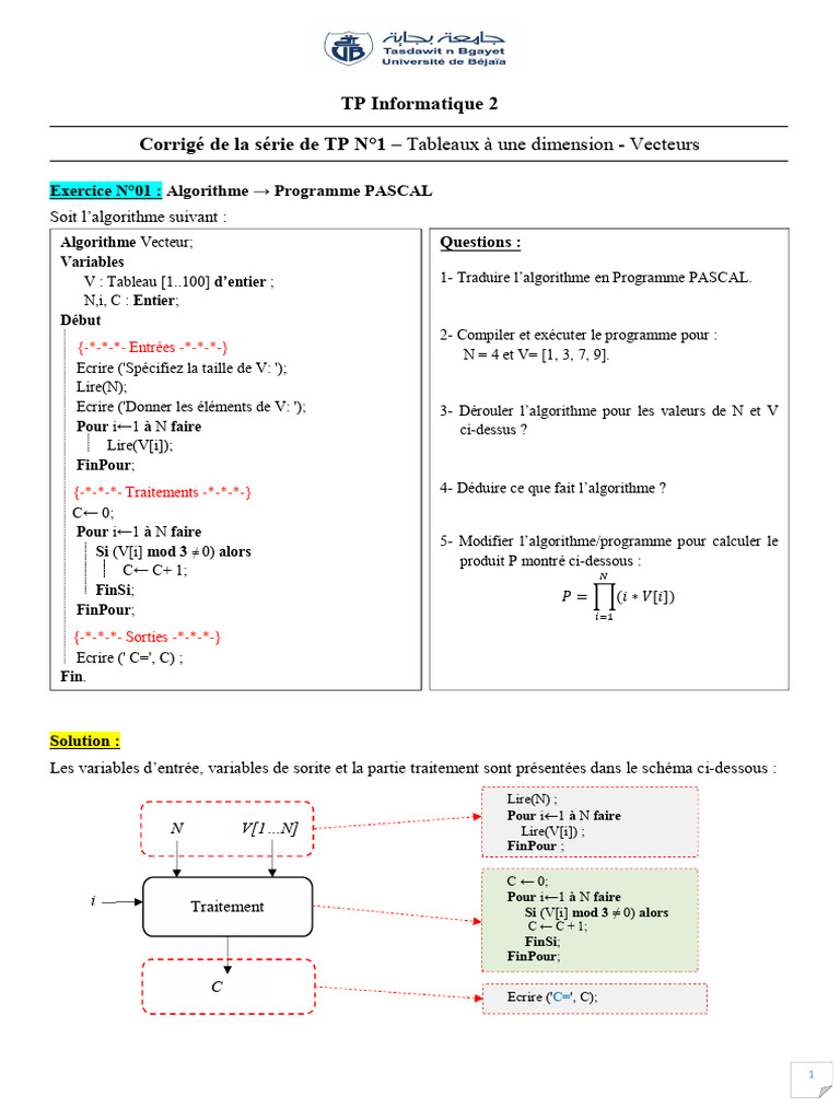 TP 1 Informatique 2 | PDF | Programmation informatique | Informatique