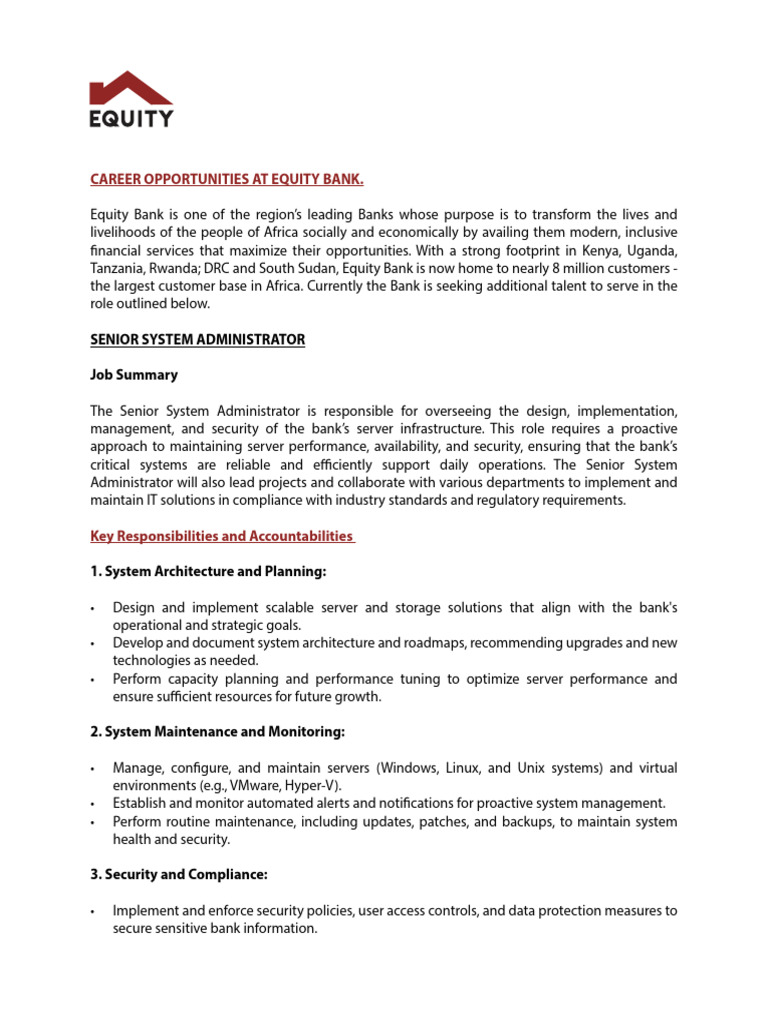 Senior System Administrator | PDF | Information Technology Management ...