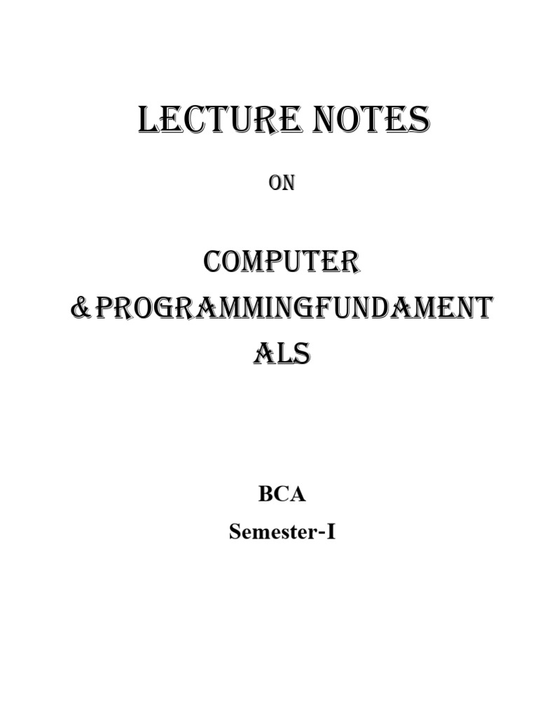 LectureNotes Unit1 | PDF | Workstation | Central Processing Unit