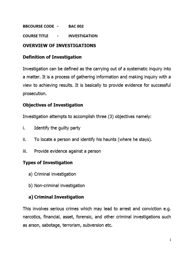 General Investigation-1 | PDF | Interrogation | Crimes