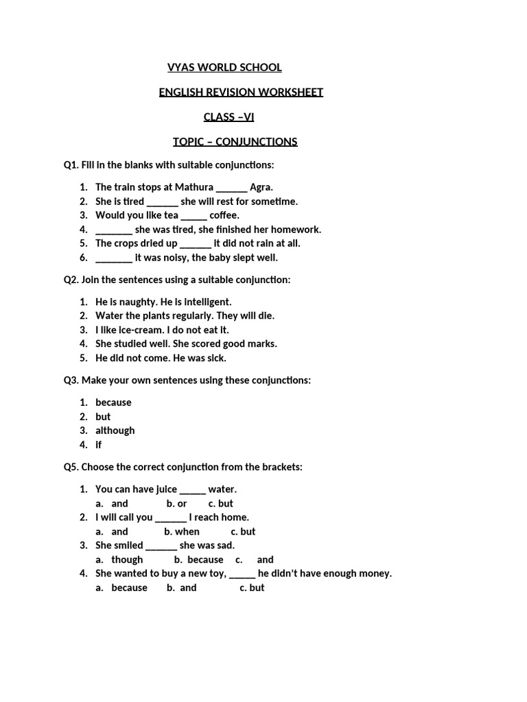 Conjunction S | PDF