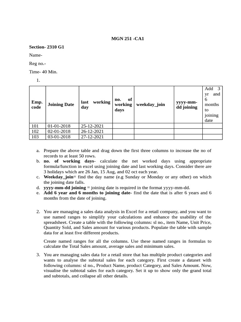 MGN 251 - CA1 Section-2310 G1 | PDF