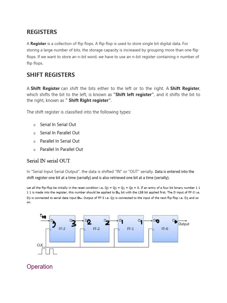 Registers | PDF | Computer Engineering | Digital Electronics