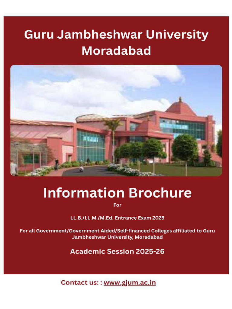 Information Brochure For LL.B, LL.M, and M.ed. Programs | PDF ...