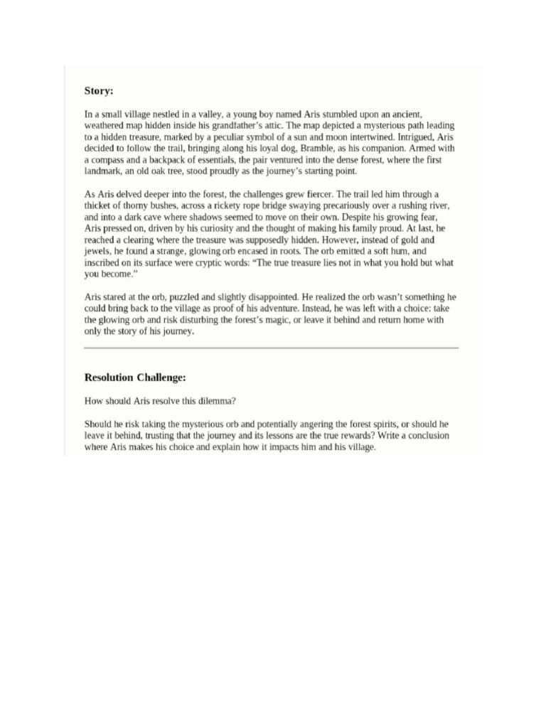 Story Resolution | PDF