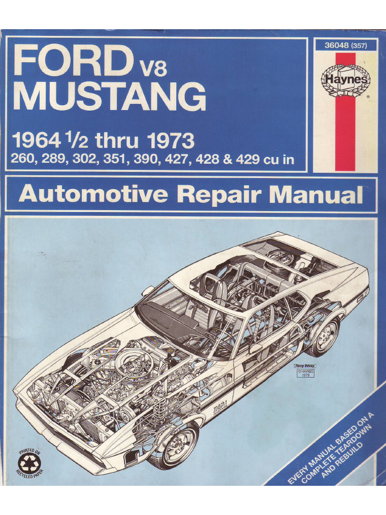 Ford Mustang V8 1964-1973 Automotive Repair Manual | PDF