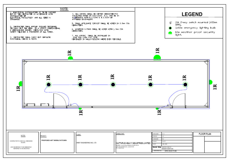 DWG ELECT 001 Lighting Circuit | PDF | Technical Drawing | Infographics