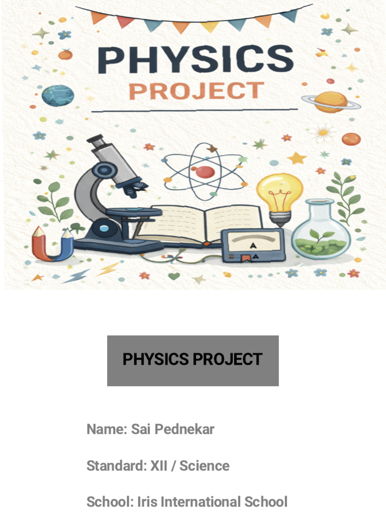 Physics Investigatory Project | PDF | Refractive Index | Refraction