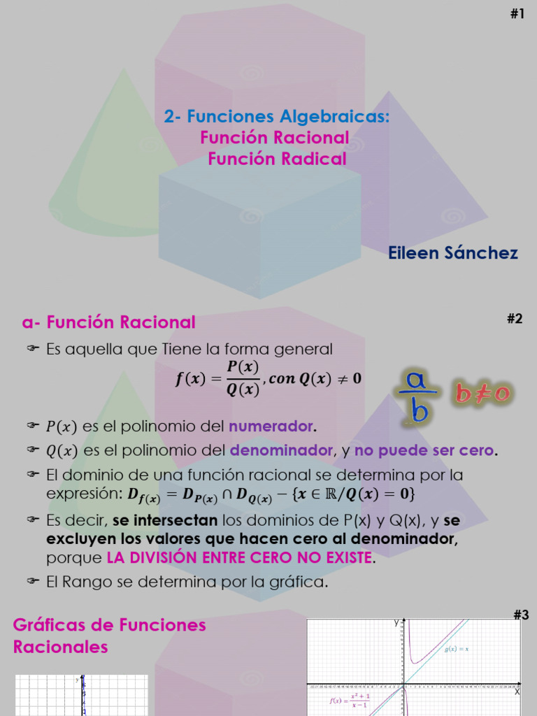Fun Racionales-Radicales | PDF | Función (Matemáticas) | Número Real