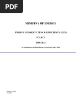 Ministry of Energy Jamaica: Energy Conservation and Efficiency (ECE) Policy 2008-2022