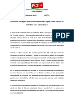 Estabelece um regime de suficiência do formato digital para entrega de trabalhos teses e dissertações