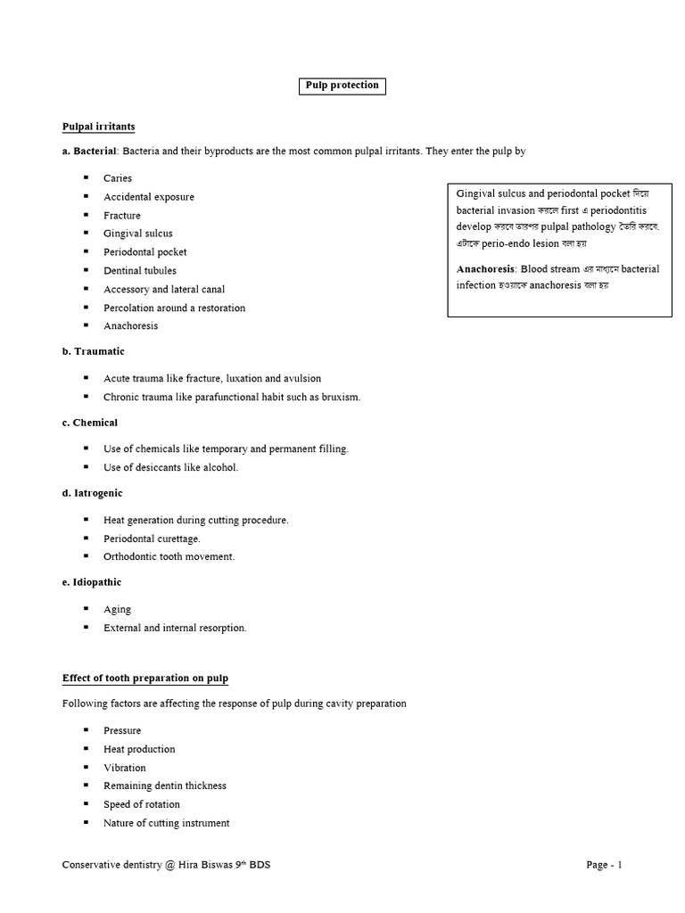 Pulp Protection | PDF | Dental Composite | Dentin