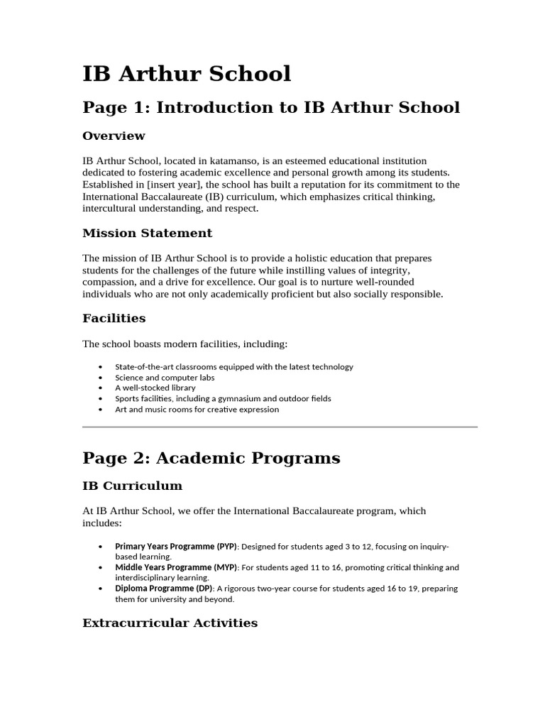 Kimathi IB Arthur School | PDF | Cognition