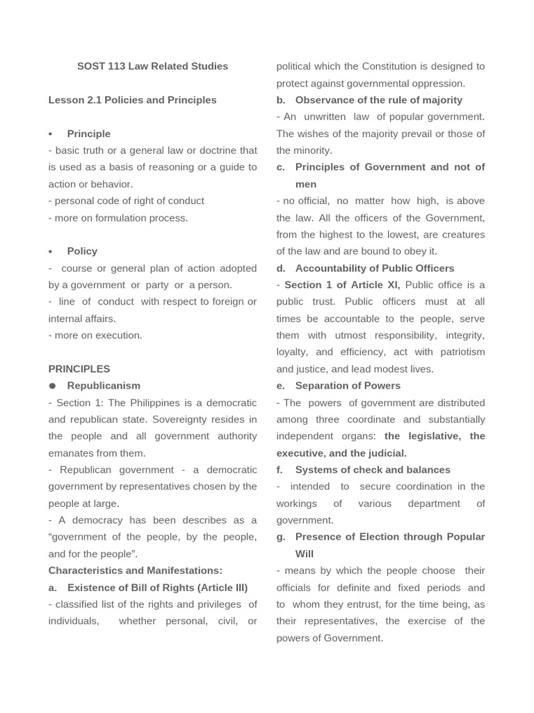SOST 113 Law Related Studies | PDF | Separation Of Church And State ...