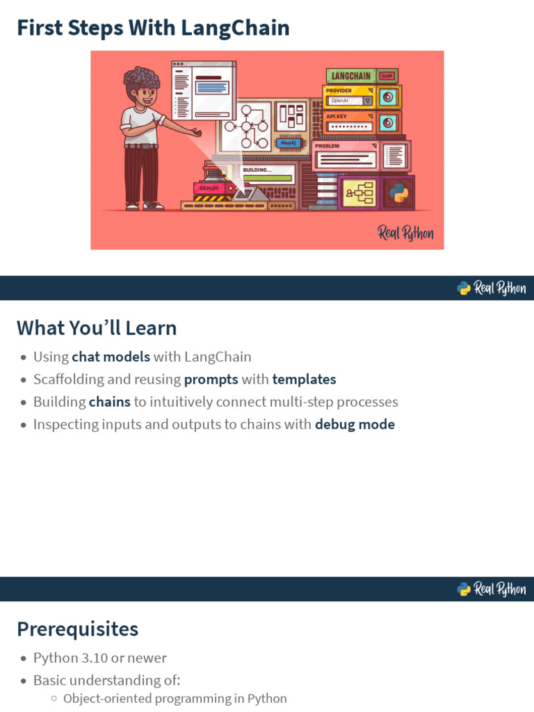 First Steps With Langchain Slides | PDF | Software Development ...