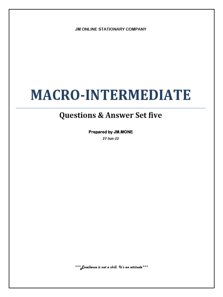 Set 5 Solution Macronter | PDF | Tax Cut | Taxes