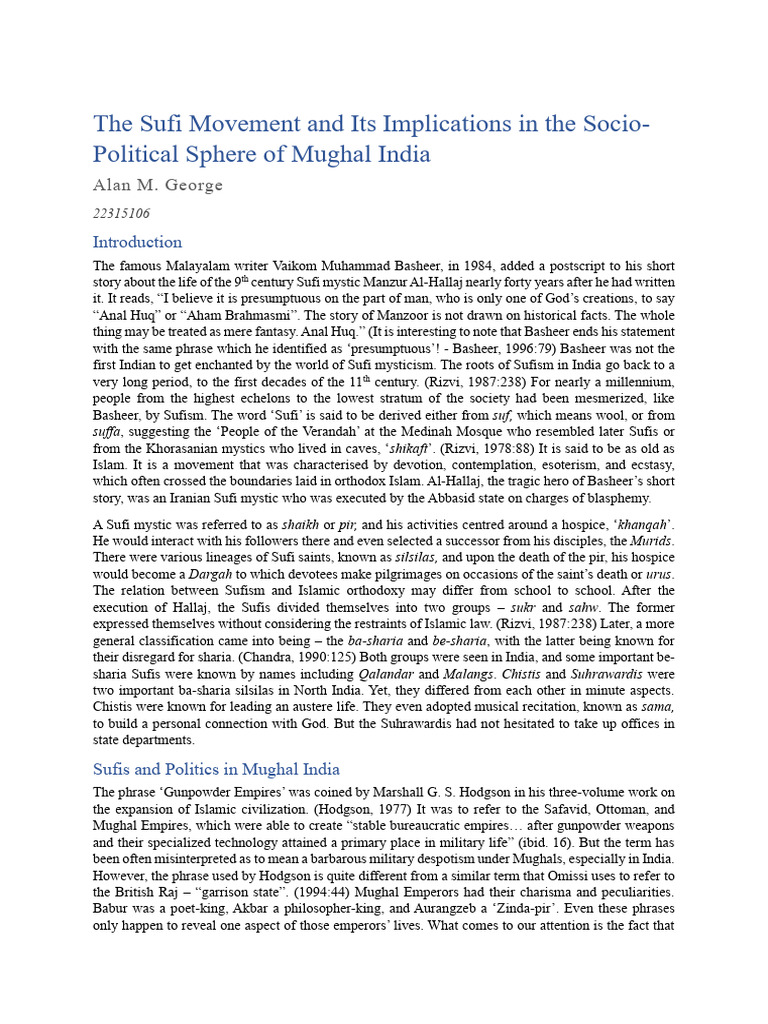 The Sufi Movement and Its Implications in The Socio | PDF | Sufism ...