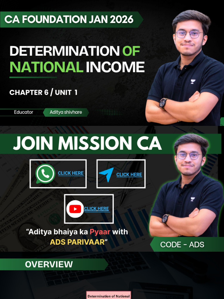 National Income Unit 1 by ADS | PDF | Gross Domestic Product | Depreciation