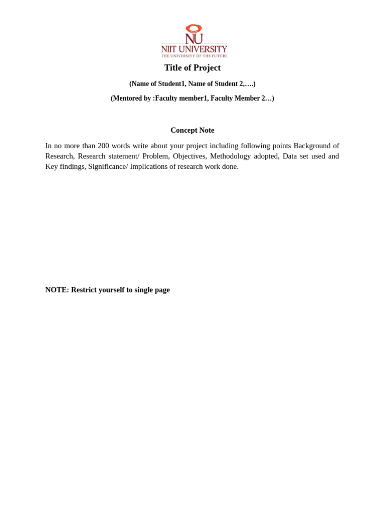 Concept Note Template | PDF