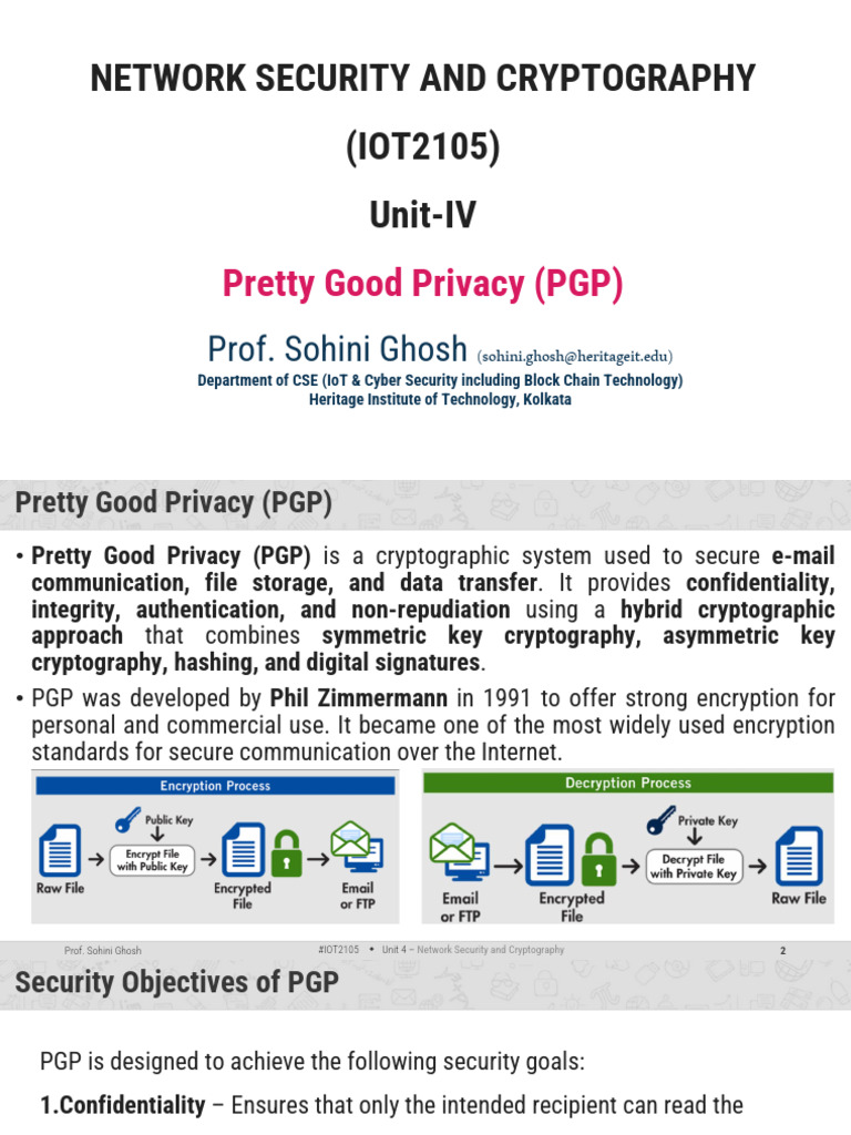 IOT2105 Lecture 6(PGP) Module IV | PDF | Public Key Cryptography ...