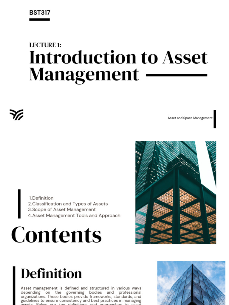 Lecture 1 - Introduction To Asset Management | PDF | Asset Management ...