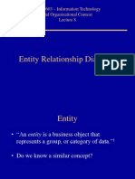 Entity Relationship Diagrams: INFM 603 - Information Technology and Organizational Context