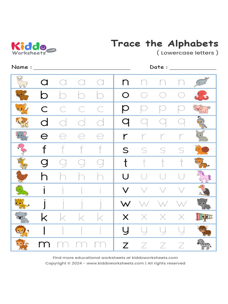 Alphabet a to Z Coloring Worksheet Set 1 | PDF