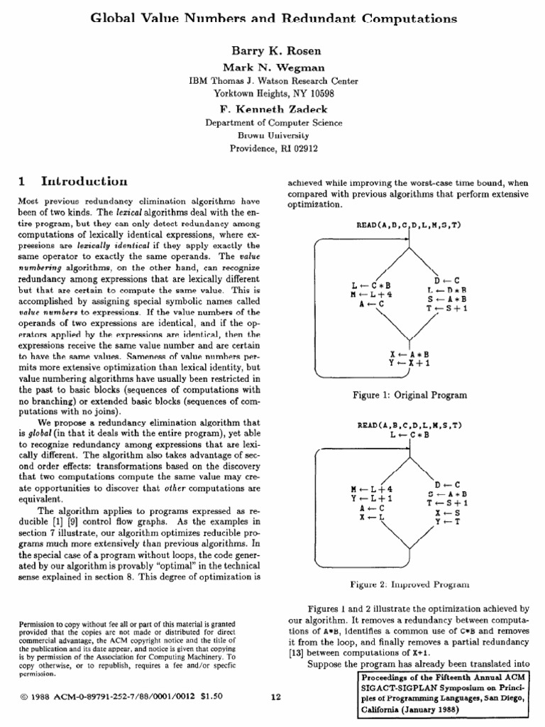 Global Value Numbers Valnum | PDF | Discrete Mathematics | Mathematical ...