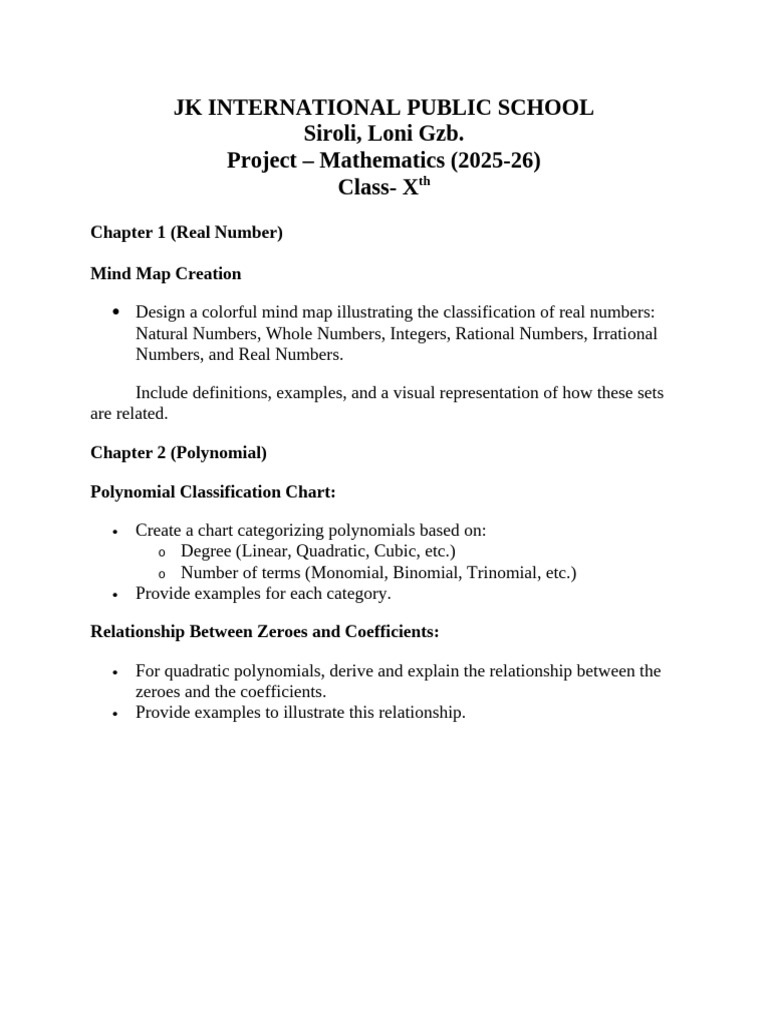 Project Work of Class 10th | PDF