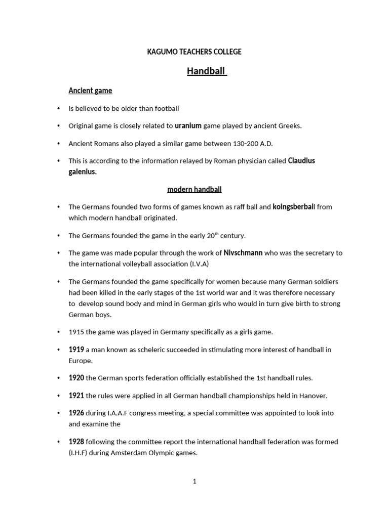 Handball Notes May 2013-1-3 | PDF | Referee | Sports