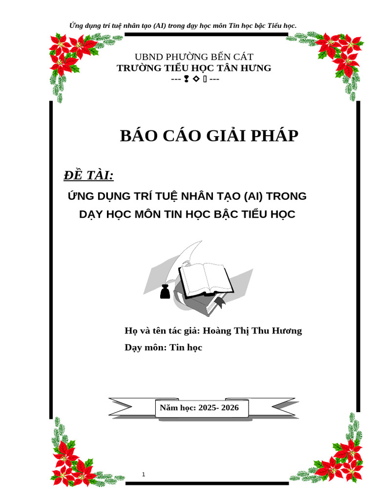 Ứng Dụng Trí Tuệ Nhân Taoj Trong Dạy Học Tin Học | PDF