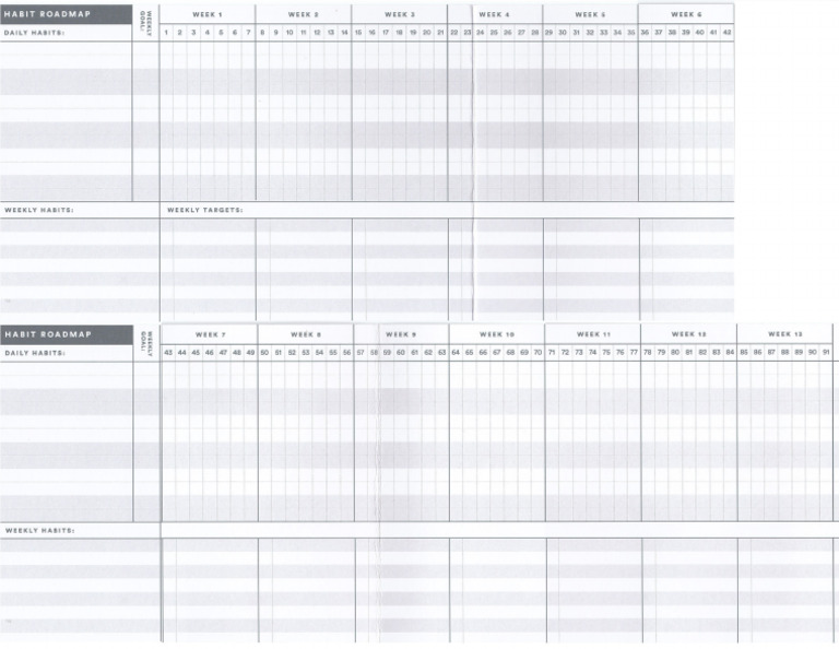 13 Week Habbit Tracker | PDF