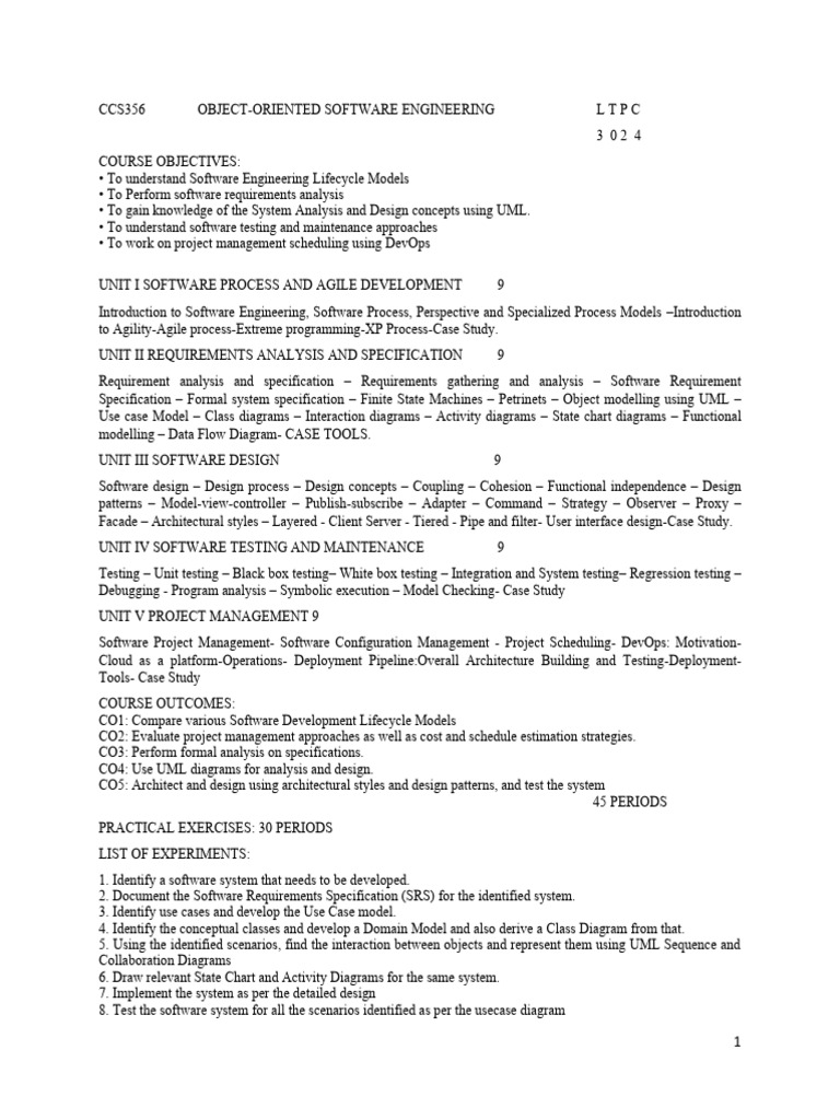 Ccs356 Oose Notes Unit1 3 | PDF | Software Prototyping | Agile Software ...