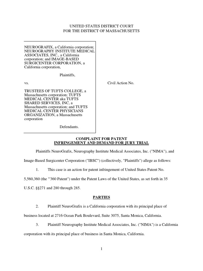 Patent Infringement Complaint: '360 Patent | PDF | Law
