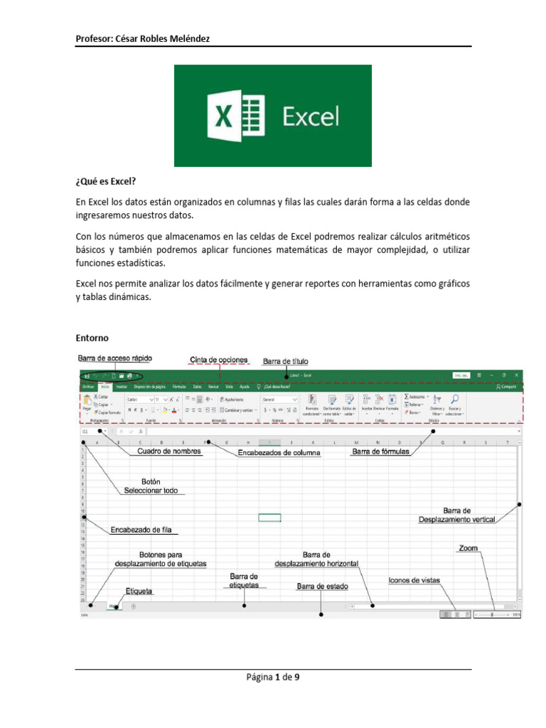 Excel Basico | PDF | Microsoft Excel | Hoja de cálculo