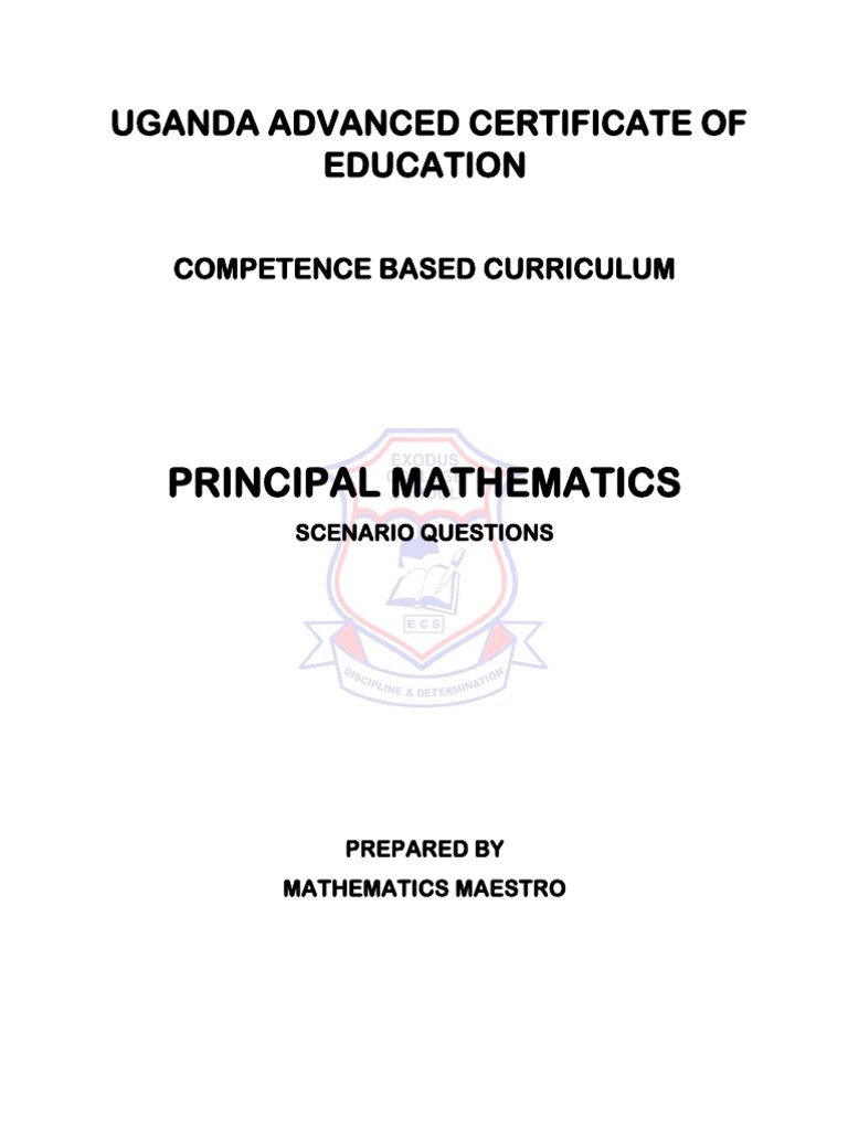 s5 Math Scenario Items 2025 | PDF | Equations | Angle